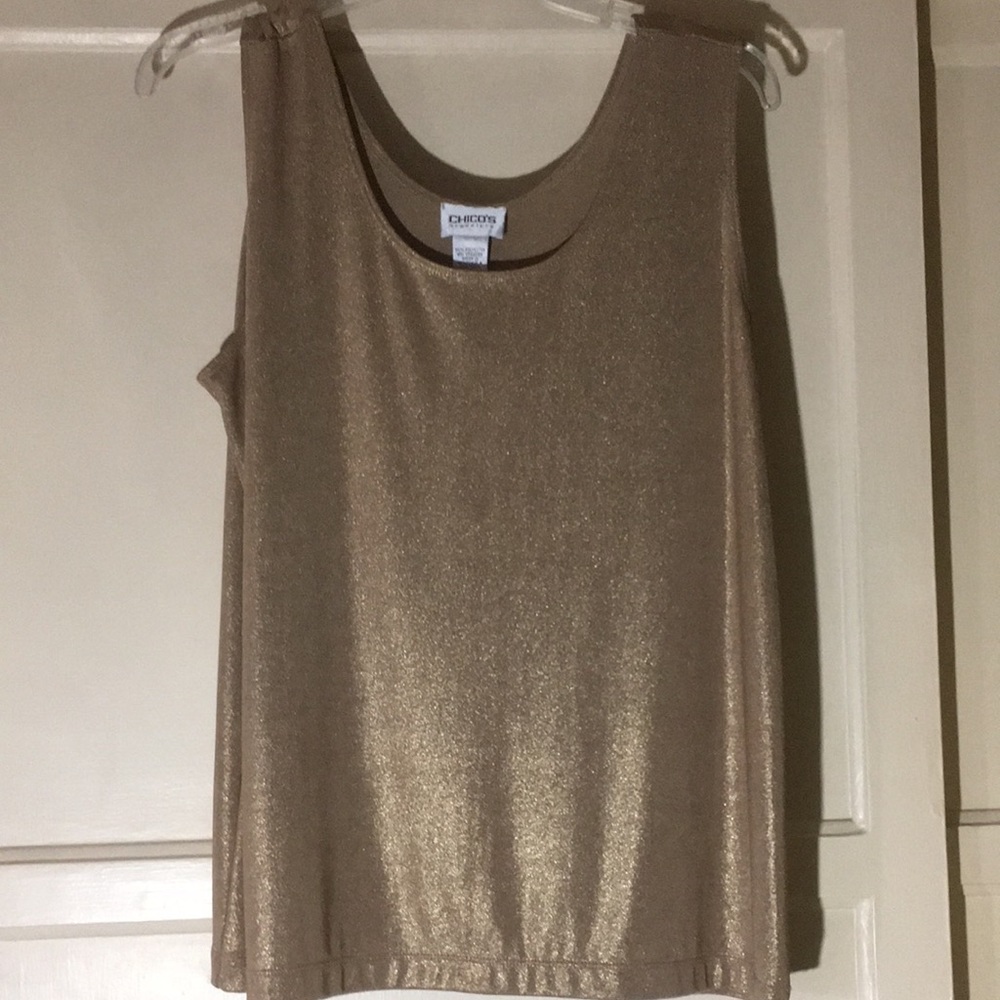 Chico’s Slinky Gold Tank Top